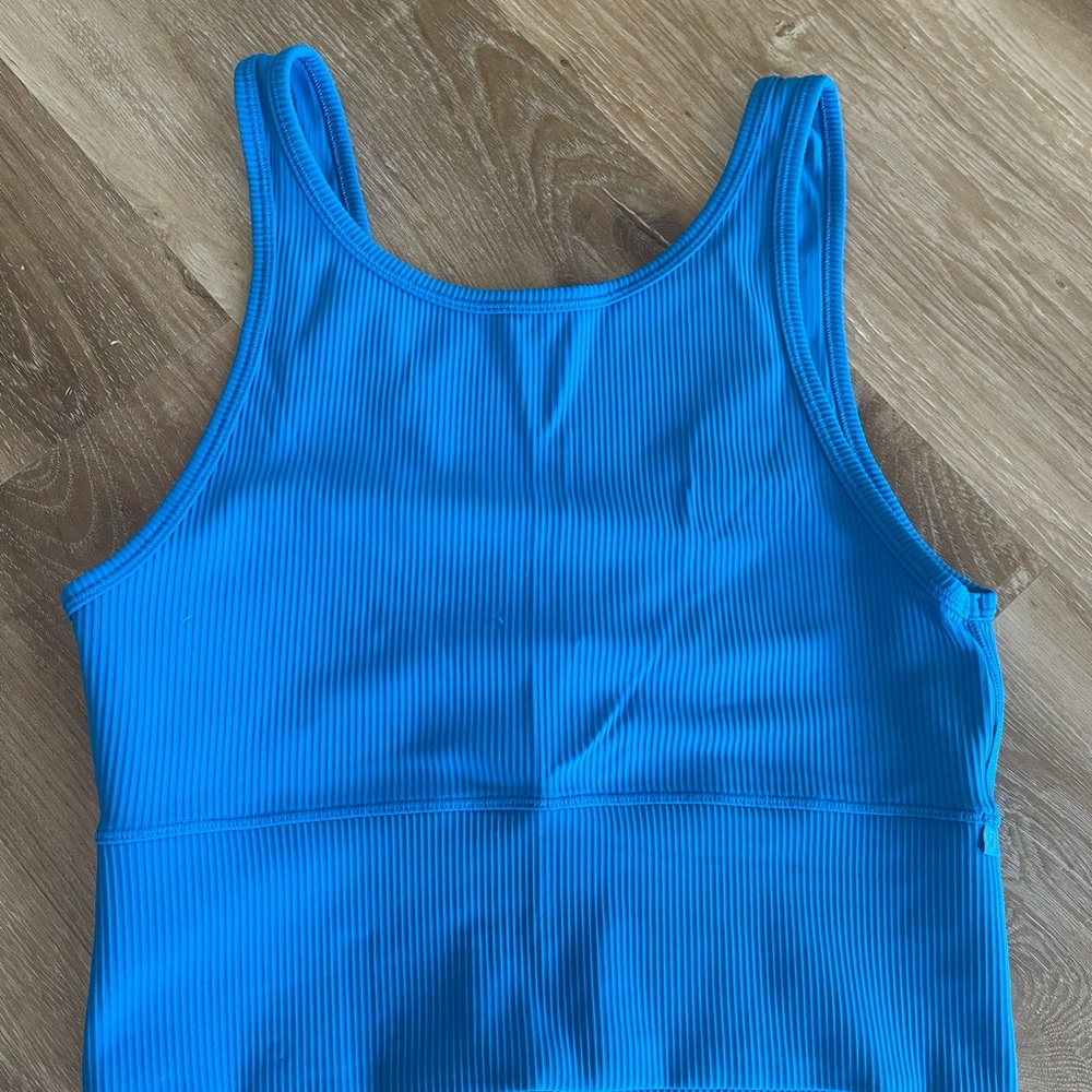 Lululemon Vibrant Blue Ribbed Tank Top